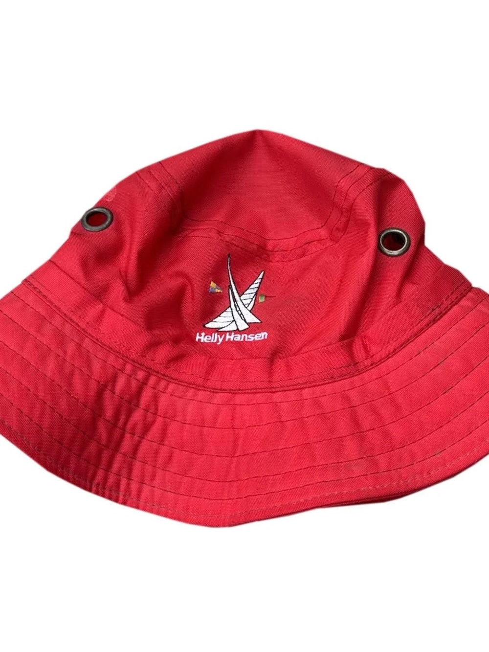 Vintage Helly Hansen Sailing Red Bucket Hat